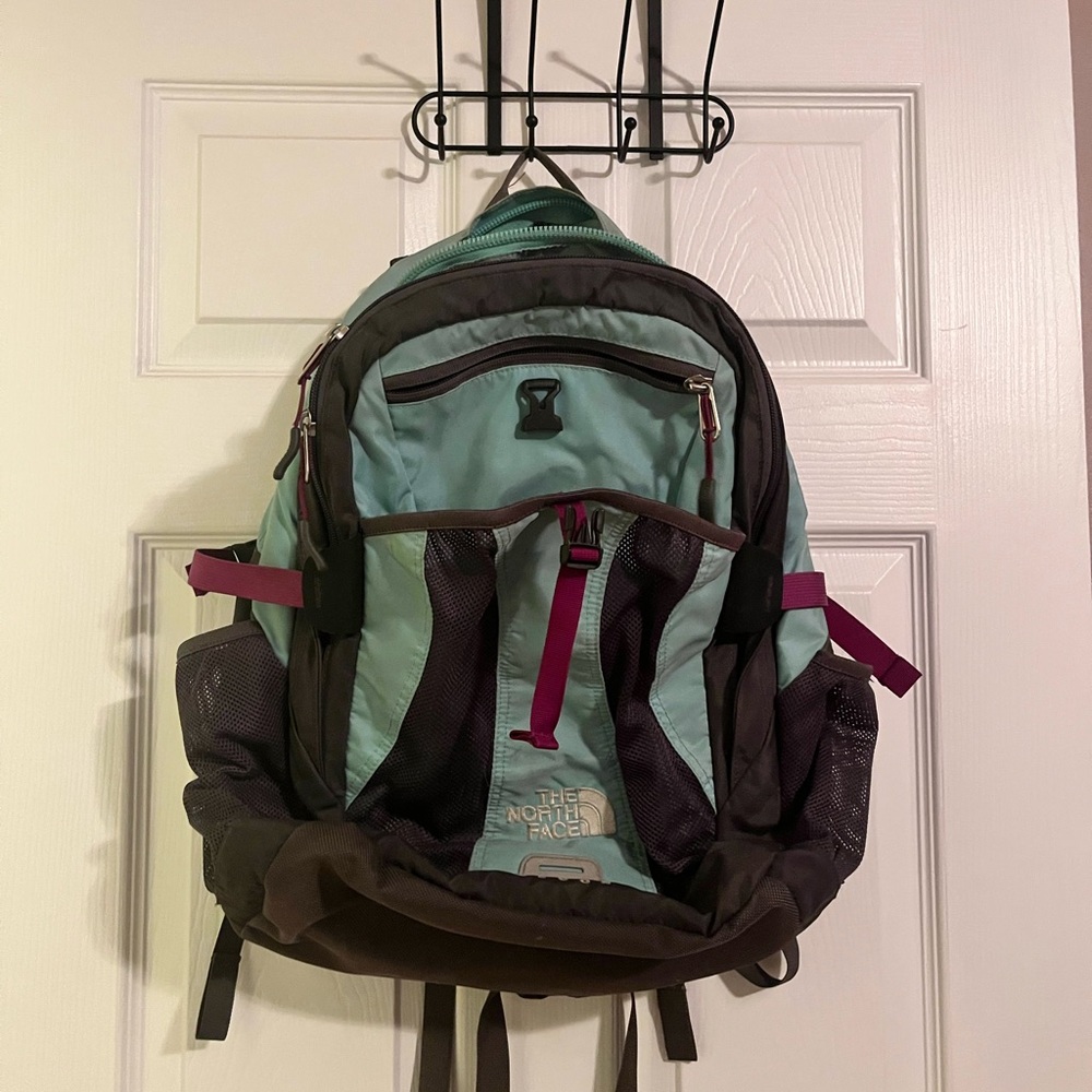 The North Face Backpack in Teal and Brown